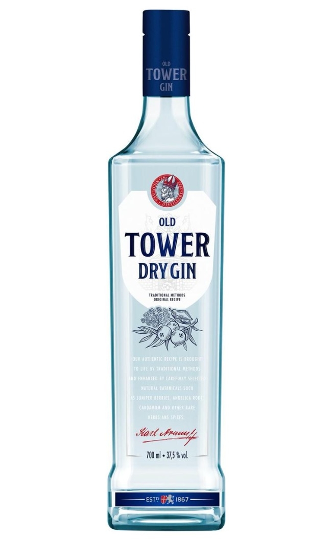 OLD TOWER DRY BLUE GIN 70CL
