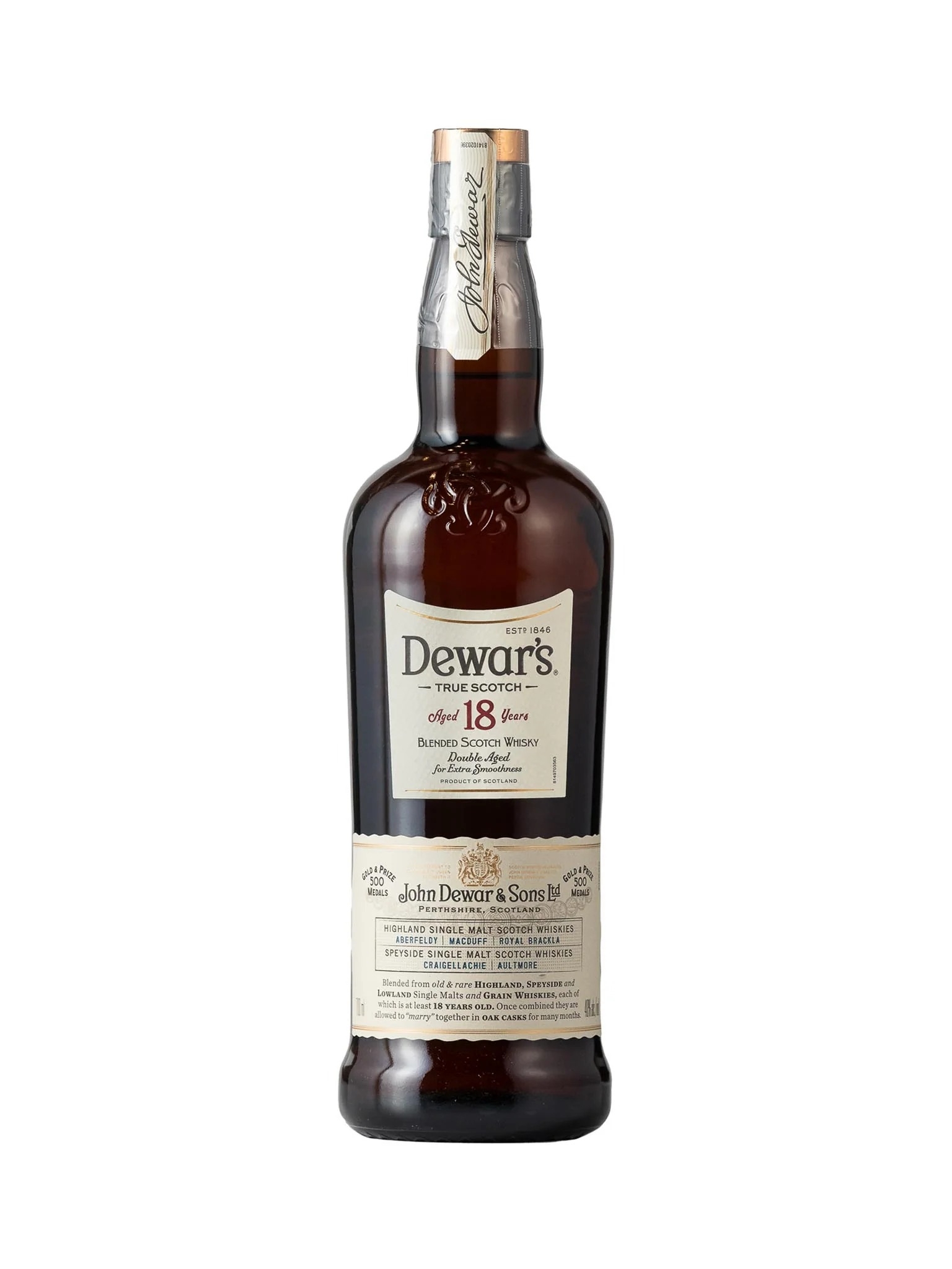Dewar’s 18 Year Old Blended Scotch Whisky, 75cl