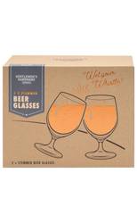 2 Tulip Beer Glasses