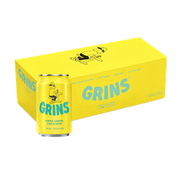Grins Vodka Lemon Lime & Soda 10 x 33 CL